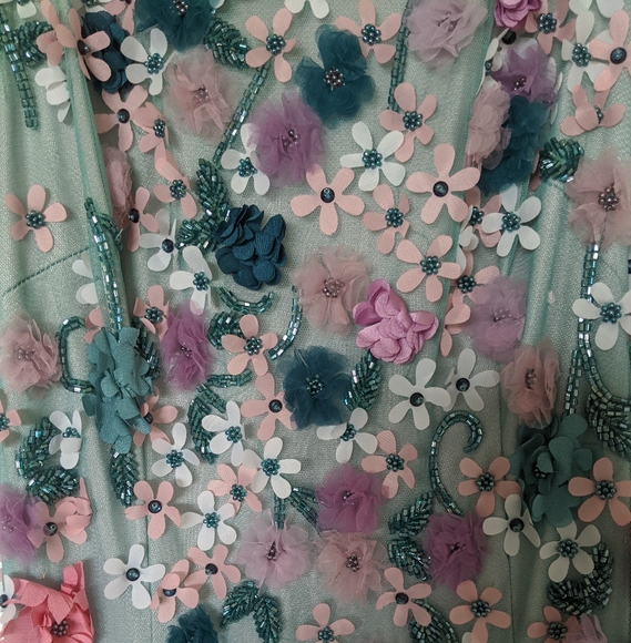 Theia evening couture pastel formal dress gown - Picture 7 of 8